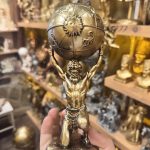 Mitolojik Atlas Heykeli – Altın Renk, 17 cm