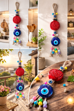 Nazar boncuklu nar obje duvar süsü - Görsel 3