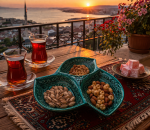 3 lü çerezlik turkuaz rengi - Görsel 2